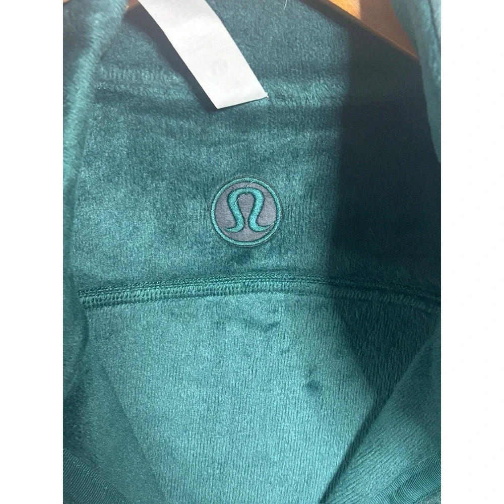Lululemon Scuba Oversized Funnel Neck Full Zip Long Heathered Teal M/L Lined